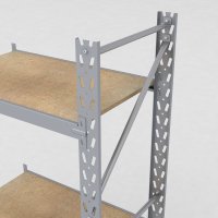 Lagerhylla H: 200 D: 60 cm 2 hyllplan