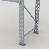 Lagerhylla H: 200 D: 60 cm 2 hyllplan