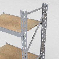 Lagerhylla H: 200 D: 60 cm 3 hyllplan