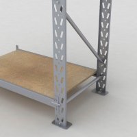 Lagerhylla H: 200 D: 60 cm 3 hyllplan