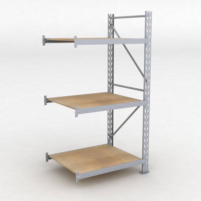 Lagerhylla H: 200 D: 80 cm 3 hyllplan