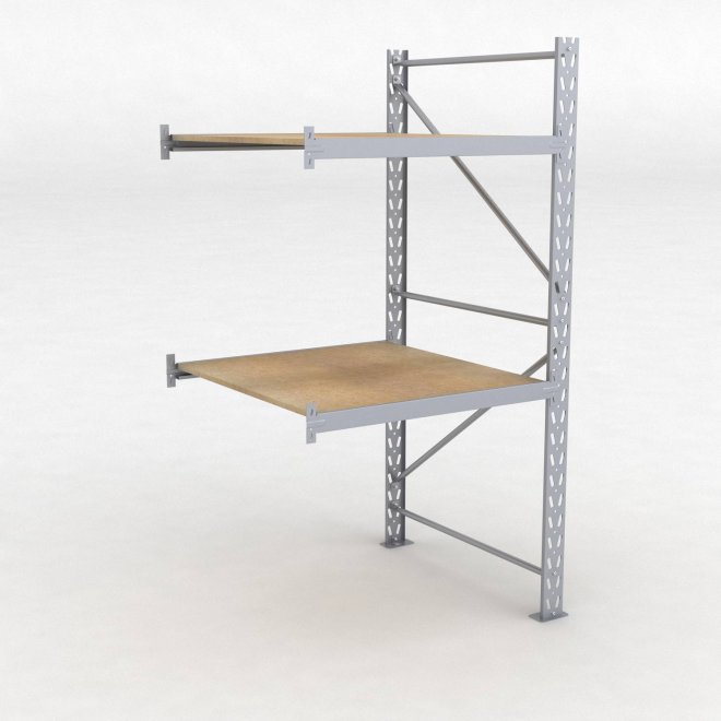 Lagerhylla H: 200 D: 100 cm 2 hyllplan