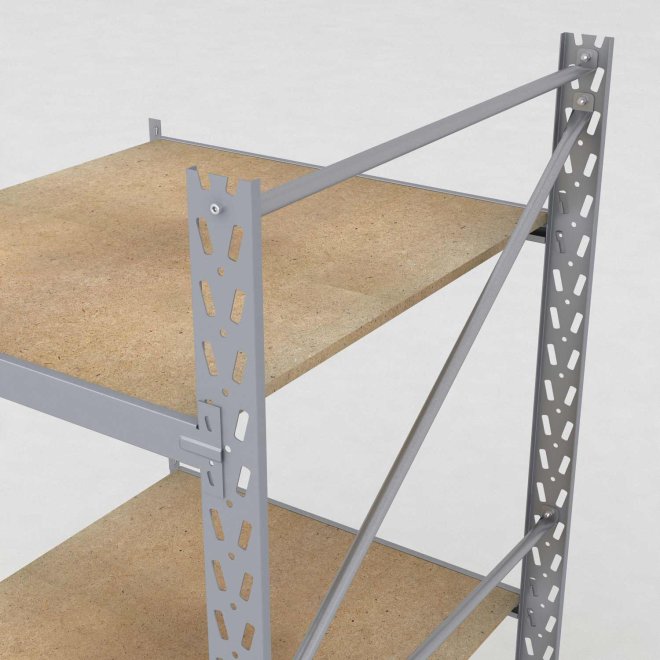 Lagerhylla H: 200 D: 100 cm 2 hyllplan