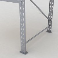 Lagerhylla H: 200 D: 100 cm 2 hyllplan