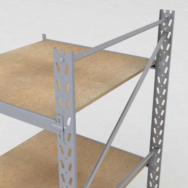 Lagerhylla H: 200 D: 100 cm 3 hyllplan