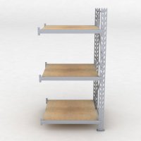 Lagerhylla H: 200 D: 100 cm 3 hyllplan