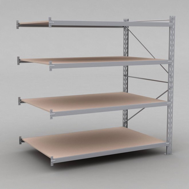 Tillbyggnadsdel Combi 75 med 4 hyllor