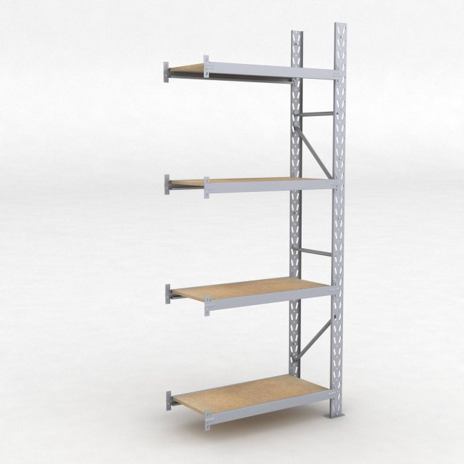 Lagerhylla H: 250 D: 45 cm 4 hyllplan