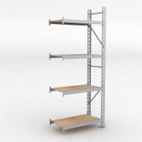 Lagerhylla H: 250 D: 50 cm 4 hyllplan