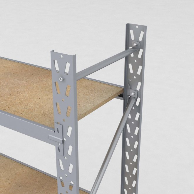 Lagerhylla H: 250 D: 50 cm 4 hyllplan