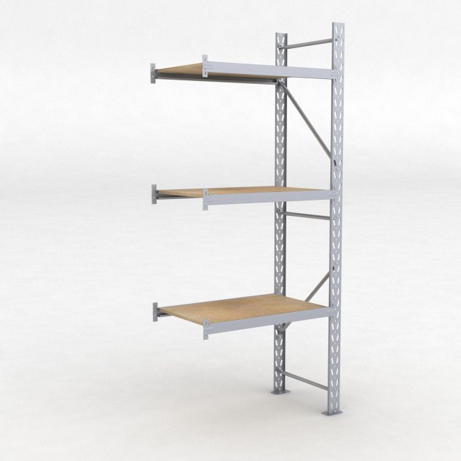 Lagerhylla H: 250 D: 60 cm 3 hyllplan