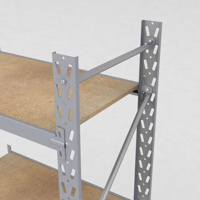 Lagerhylla H: 250 D: 60 cm 4 hyllplan