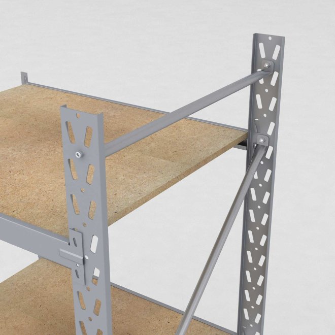 Lagerhylla H: 250 D: 80 cm 2 hyllplan