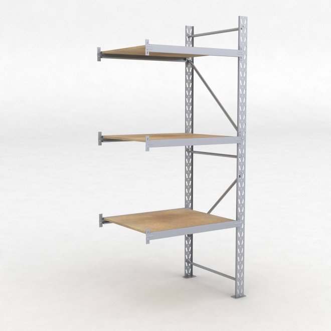 Lagerhylla H: 250 D: 80 cm 3 hyllplan