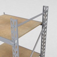 Lagerhylla H: 250 D: 80 cm 4 hyllplan