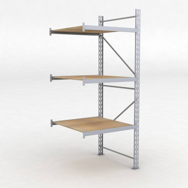 Lagerhylla H: 250 D: 100 cm 3 hyllplan