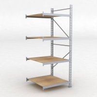 Lagerhylla H: 250 D: 100 cm 4 hyllplan