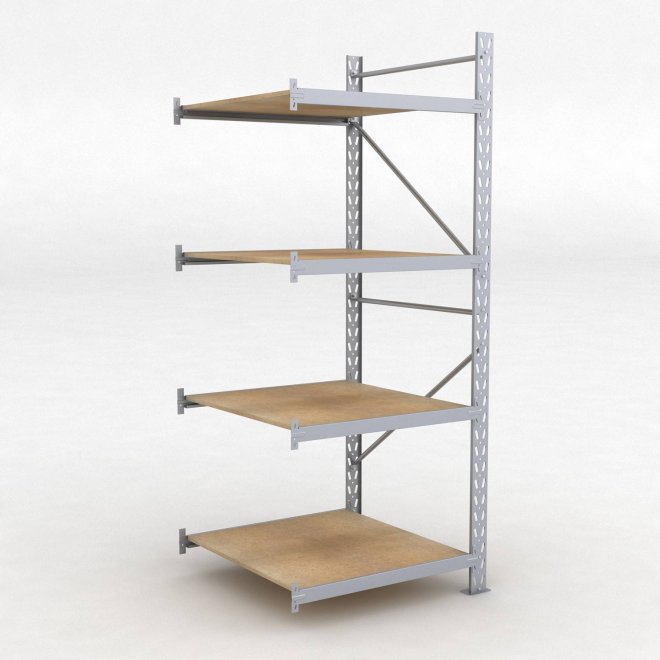 Lagerhylla H: 250 D: 100 cm 4 hyllplan