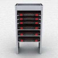 Bilreol med 6 kufferter og dyb bakke