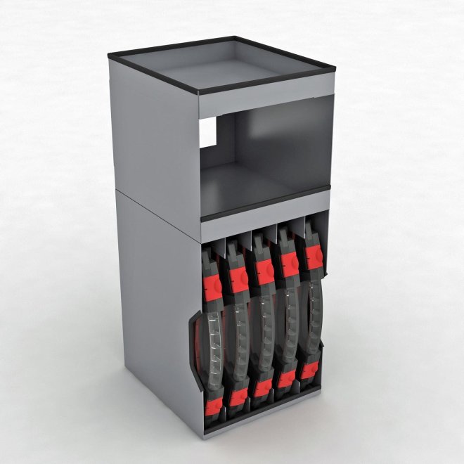 Kufferttrn, enkelt over-rum med topbakke