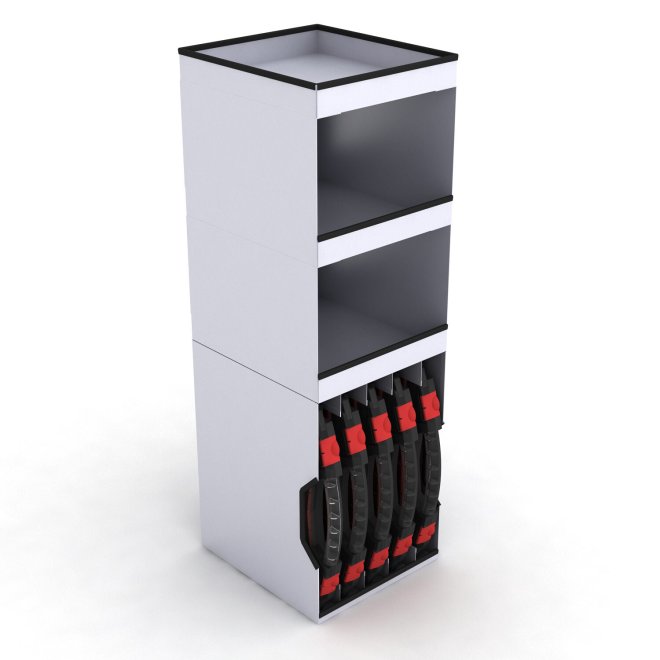 Kufferttrn, dobbelt over-rum med topbakke