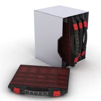 Kufferttrn, dobbelt under-rum med topbakke