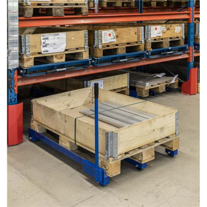 Griff f�r Palettenwagen Niedrig aus blauem Stahl