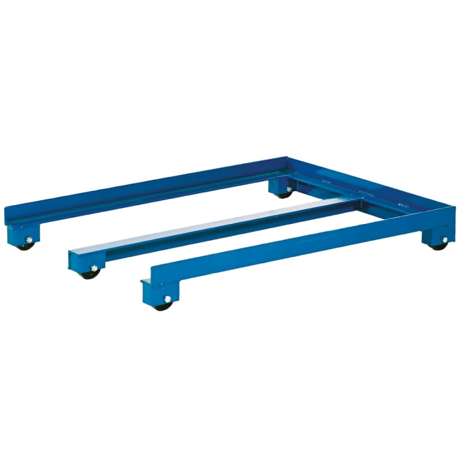 Palettenwagen Niedrig f�r Europaletten aus blauem Stahl