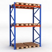 Palettenregal 1 Feld mit 2 Trageebenen