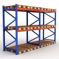 Palettenregal 2 Felder mit 2 Trageebenen