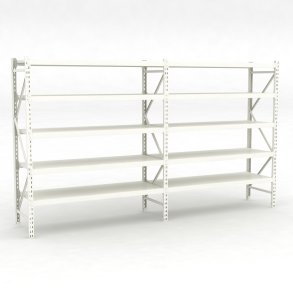 Lagerhylla dubbelfack med 5 hyllor