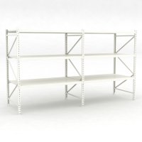 Lagerhylla dubbelfack med 3 hyllor