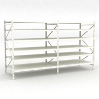 Lagerhylla dubbelfack med 6 hyllor