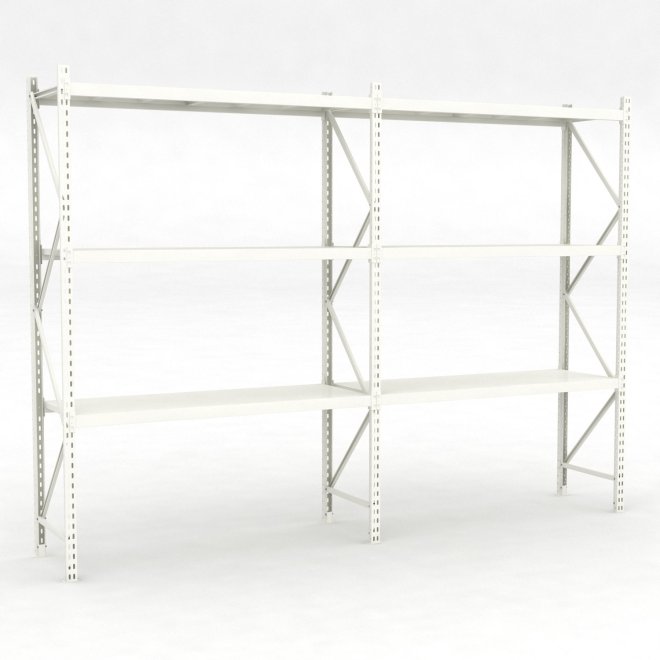 Lagerhylla 2 fack med 3 hyllor