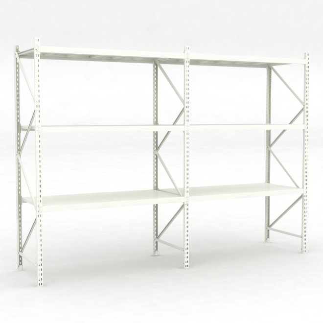 Lagerhylla 2 fack med 3 hyllor