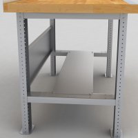 Stlhylla till arbetsbänk