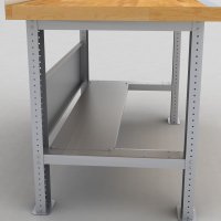 Stlhylla till arbetsbänk