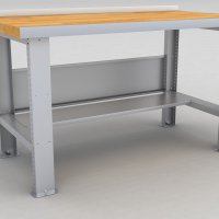 Stlhylla till arbetsbänk