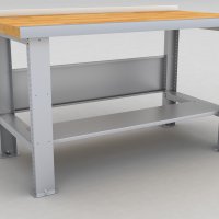 Stlhylla till arbetsbänk