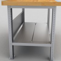 Stlhylla till arbetsbänk