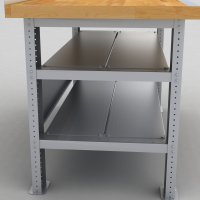 Stlhylla till arbetsbänk