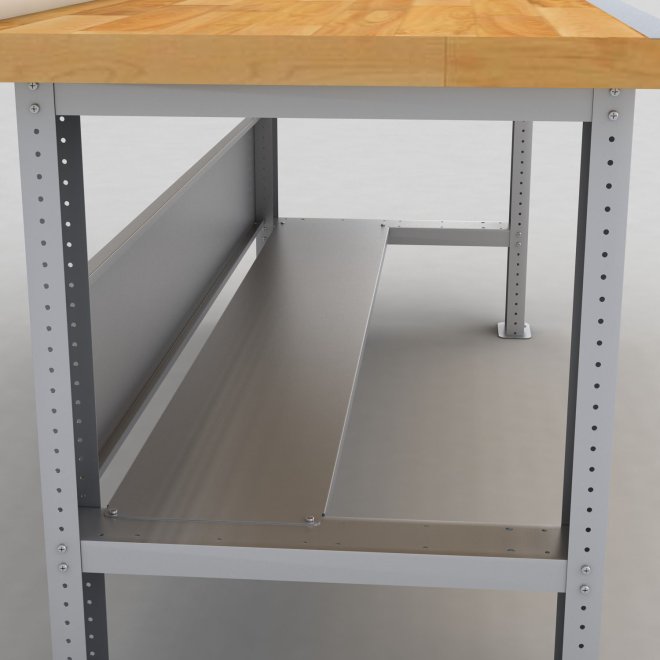 Stahlablage fr Werkbnke