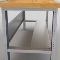 Stahlablage fr Werkbnke