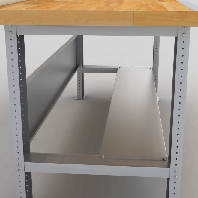 Stahlablage fr Werkbnke