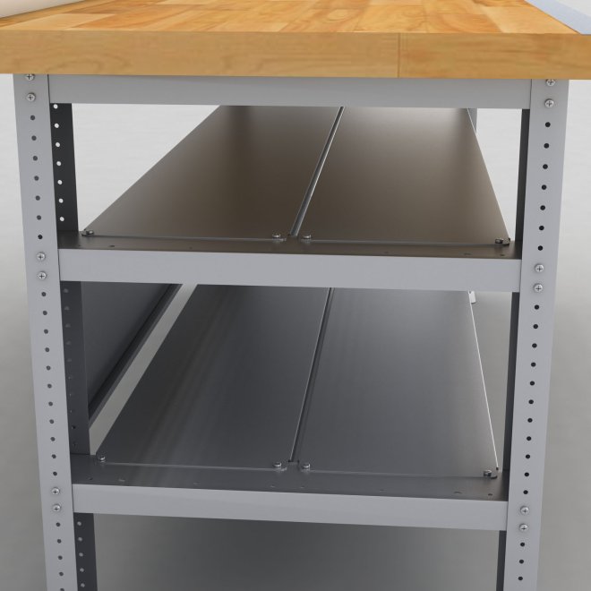 Stahlablage fr Werkbnke