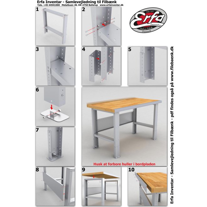 Werkbank mit Buchenholzplatte