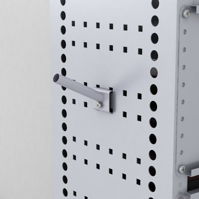 Werkzeughaken mit Röhre, gewinkelt