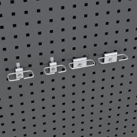 Sortiment von 10 Lochwandhaken