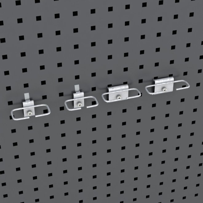 Sortiment von 10 Lochwandhaken