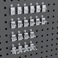 Sortiment von 20 Lochwandhaken